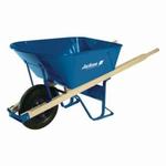 Jackson M11FFBB Heavy Duty Contractor Wheelbarrow With Folded Tray, Flat Free Tire, 6 cu-ft, 1 Wheels, Flat Free Tire with Ball Bearing, Steel Tray, Wood Handle