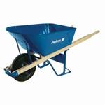 Jackson M11T22BB Heavy Duty Contractor Wheelbarrow With Folded Tray, Ball Bearing, 6 cu-ft, 1 Wheels, Tubed Tire with Ball Bearing, Steel Tray, Wood Handle