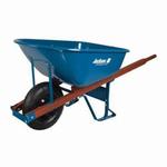 Jackson M6T22KB Heavy Duty Contractor Wheelbarrow With Knobby Tire, 6 cu-ft, 1 Wheels, Tubed Knobby Tire with Ball Bearing, Steel Tray, Wood Handle