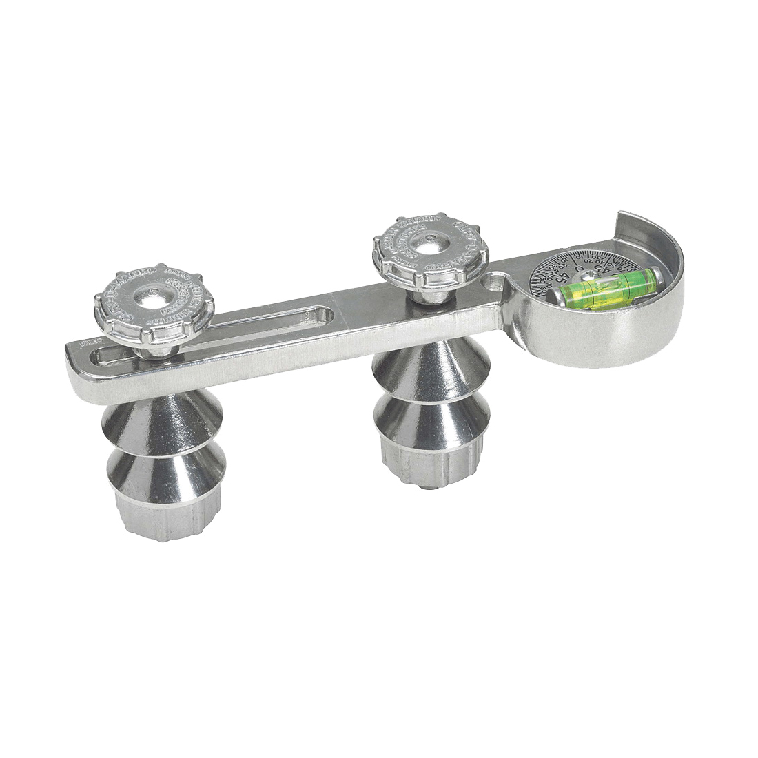 JACKSON SAFETY 14786 Dual-Angle Line/Surface Flange Level With 24 in Radius and Non-Magnetic Adjustable DSL, Cast Aluminum, Silver