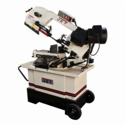 JET 413452 Geared Head Horizontal Band Saw, 4 in Round, 4-3/4 x 4 in Rectangle 45 deg Capacity, 7 in Round, 7 x 10-1/2 in Rectangle 90 deg Capacity, 1 hp, 115/230 VAC, 145/200/245 sfpm Speed