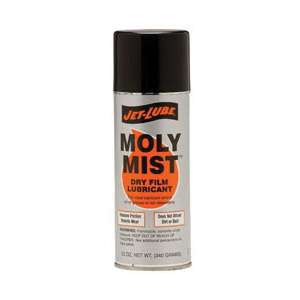 Jet Lube 16041 Moly-Mist Dry Film Lubricant, 12 oz Aerosol Can, Liquid Form, Black, 0.9