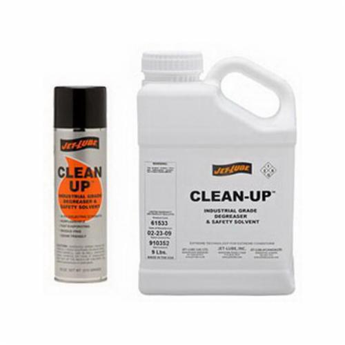 Jet Lube 61542 Clean-Up All Purpose Chlorinated Industrial Cleaner/Degreaser, 18 oz Aerosol Can, Liquid, Clear, Ether