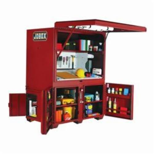 CRESCENT JOBOX 1-674990 2-Door Jobsite Field Office, 80 in x 42 in W x 63 in D, 104 cu-ft Storage, Steel