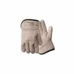Jomac 644HRL Extra Heavyweight Heat Resistant Gloves, XL, Terrycloth, Brown/White, Lined Lining, Safety Cuff, Uncoated Coating, 450 deg F Max