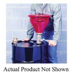 Justrite 08203 Drum Funnel, Galvanized, For Use With 2 in Drum Bung, Steel