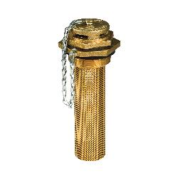 Justrite 08204 Safety Fill Vent With 6 in Flame Arrester, 2 in NPT/NPS Bung, Brass, Brass