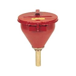 Justrite 08207 Large Drum Funnel, Galvanized, For Use With 2 in Drum Bung and Flammables, 3/4 in NPT, Steel