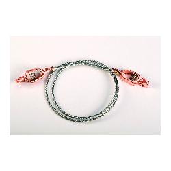 Justrite 08500 Antistatic Wire With 5/8 in Jaw Dual Alligator Clips, 3 ft L, Flexible Wire