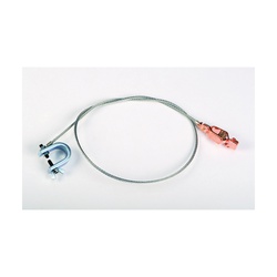 Justrite 08501 Antistatic Wire With 5/8 in C Clamp and 5/8 in Alligator Clip, 3 ft L, Flexible Wire