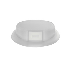 Justrite 12863 Closed Carboy Cap Adapter, 3.2 in Dia x 53 mm Mouth, Polypropylene, White
