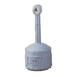 Justrite 26800 Original Smoker's Cease-Fire Medium Duty Cigarette Butt Receptacle, 4 gal Capacity, 38-1/2 in H, Polyethylene, Pewter Gray