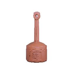 Justrite 26800T Original Smoker's Cease-Fire Medium Duty Cigarette Butt Receptacle, 4 gal Capacity, 38-1/2 in H, Polyethylene, Terracotta
