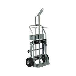 Justrite 35022 Cylinder Hand Truck With Hoist Ring, 600 lb Load, 2 Cylinder