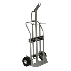 Justrite 35024 Cylinder Hand Truck With Hoist Ring, 600 lb Load, 2 Cylinder