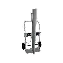 Justrite 35042 Cylinder Hand Truck With Firewall, 700 lb Load, 2 Cylinder