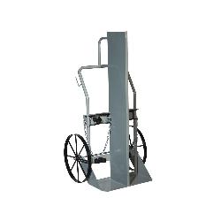 Justrite 35046 Cylinder Hand Truck With Firewall, 600 lb Load, 2 Cylinder
