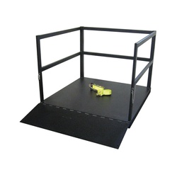 Justrite 35220 End Loaded Gas Cylinder Forklift Pallet With Ramp, 21 Cylinder, 6000 lb Load, 9 in Dia Cylinder, Steel