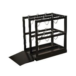 Justrite 35224 Gas Cylinder Barricade Rack Pallet With Ramp, 6 Cylinder, 1800 lb Load, 10 in Dia Cylinder, Steel