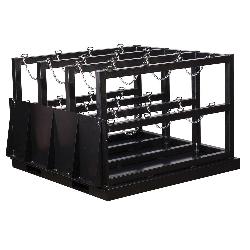 Justrite 35226 Gas Cylinder Barricade Rack Pallet With Ramp, 12 Cylinder, 3600 lb Load, 11 in Dia Cylinder, Steel
