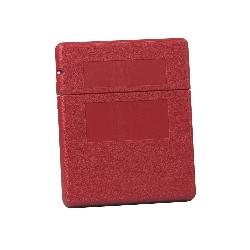 Justrite S23303 Medium Document Storage Box, 2-1/4 in Exterior, 1.6 in Interior D x 11-1/2 in Interior, 12-1/2 in Exterior H, Polyethylene, Red