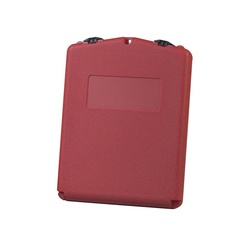 Justrite S23304 Medium Document Storage Box, 2-1/8 in Exterior, 1 in Interior D x 12.3 in Interior, 14-1/2 in Exterior H, Polyethylene, Red