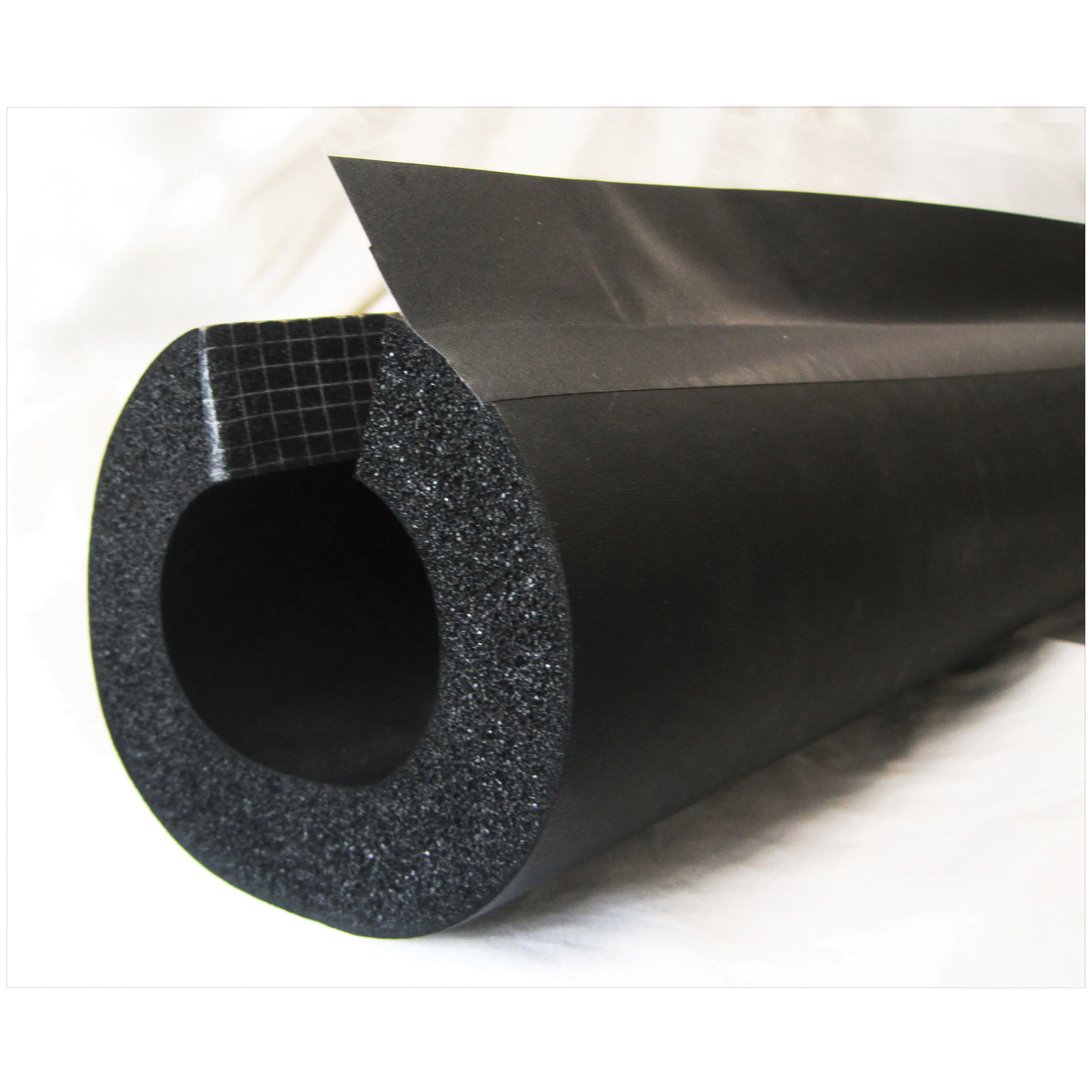 K-Flex INSUL-LOCK DS 6RXLO048038 Closed Cell Flexible Double Seal Pipe Insulation With Overlap, 3/8 in Nominal, 72 in L, 1/2 in THK Wall, R Factor 3.6, Elastomeric Foam, Domestic