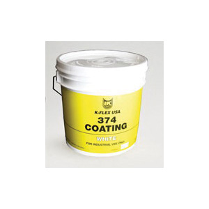K-Flex 800-374-GAL 374 Protective Coating, 1 gal Container, Liquid Form, White, 300 sq-ft/gal Coverage