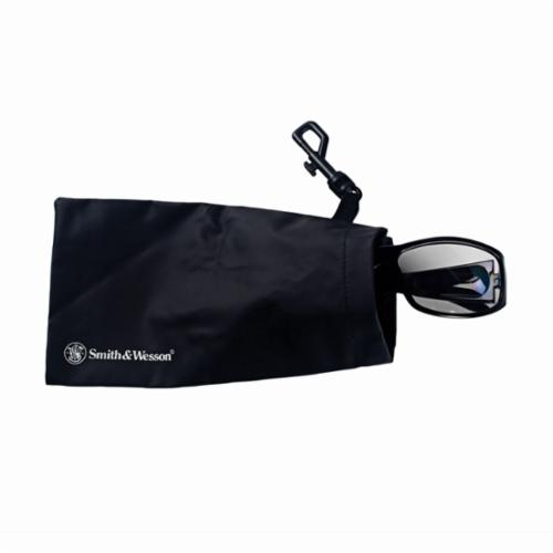 Smith & Wesson 19941 Carrying Pouch With Heavy Duty Belt Clip, 7-1/4 in L x 4-1/4 in W, For Use With Safety Eyewear, Fabric, Black