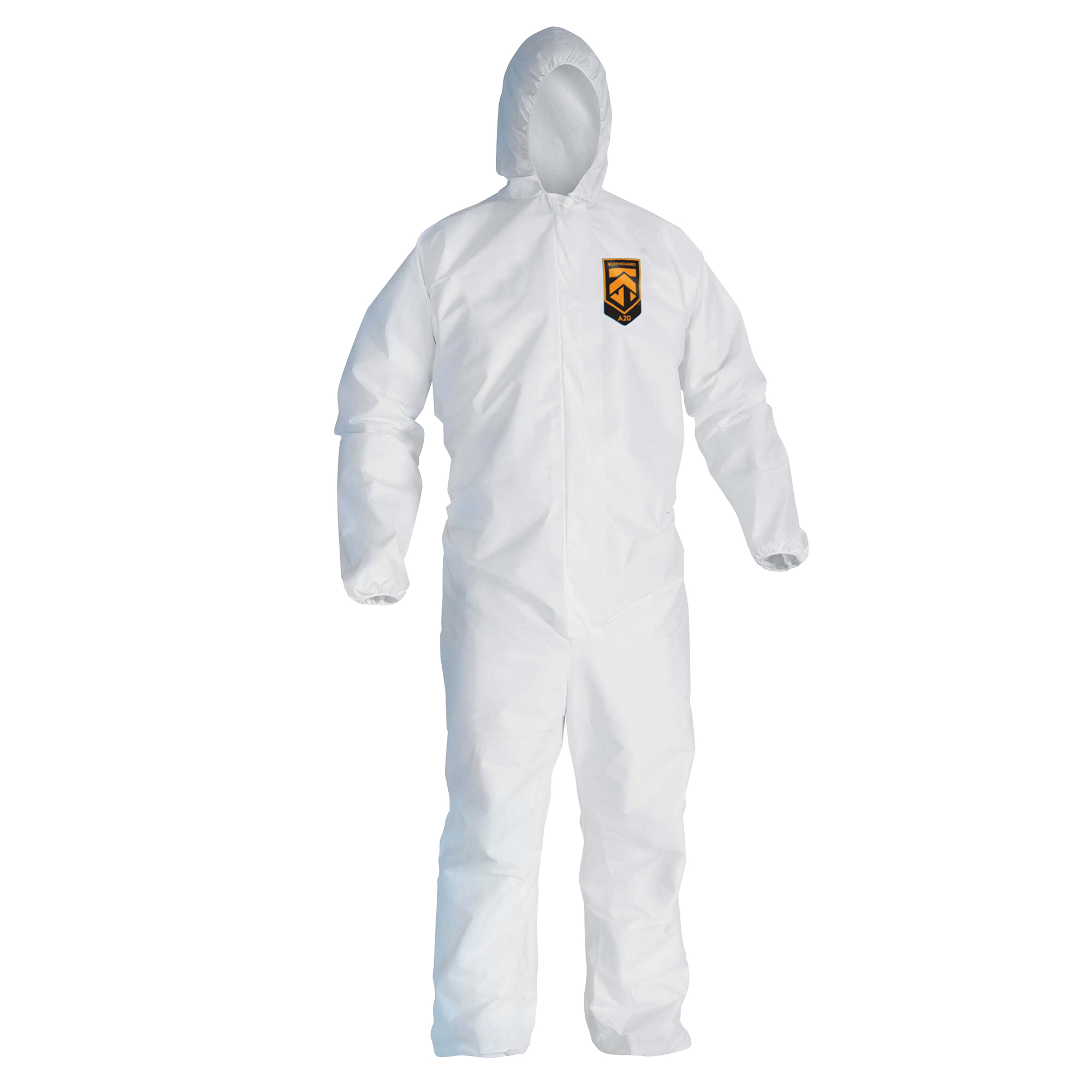 KleenGuard 12230 A10 Breathable Light Duty Lightweight Disposable Coverall, 4XL, White, SMS Fabric, 31 in Chest, 41-1/2 in L Inseam