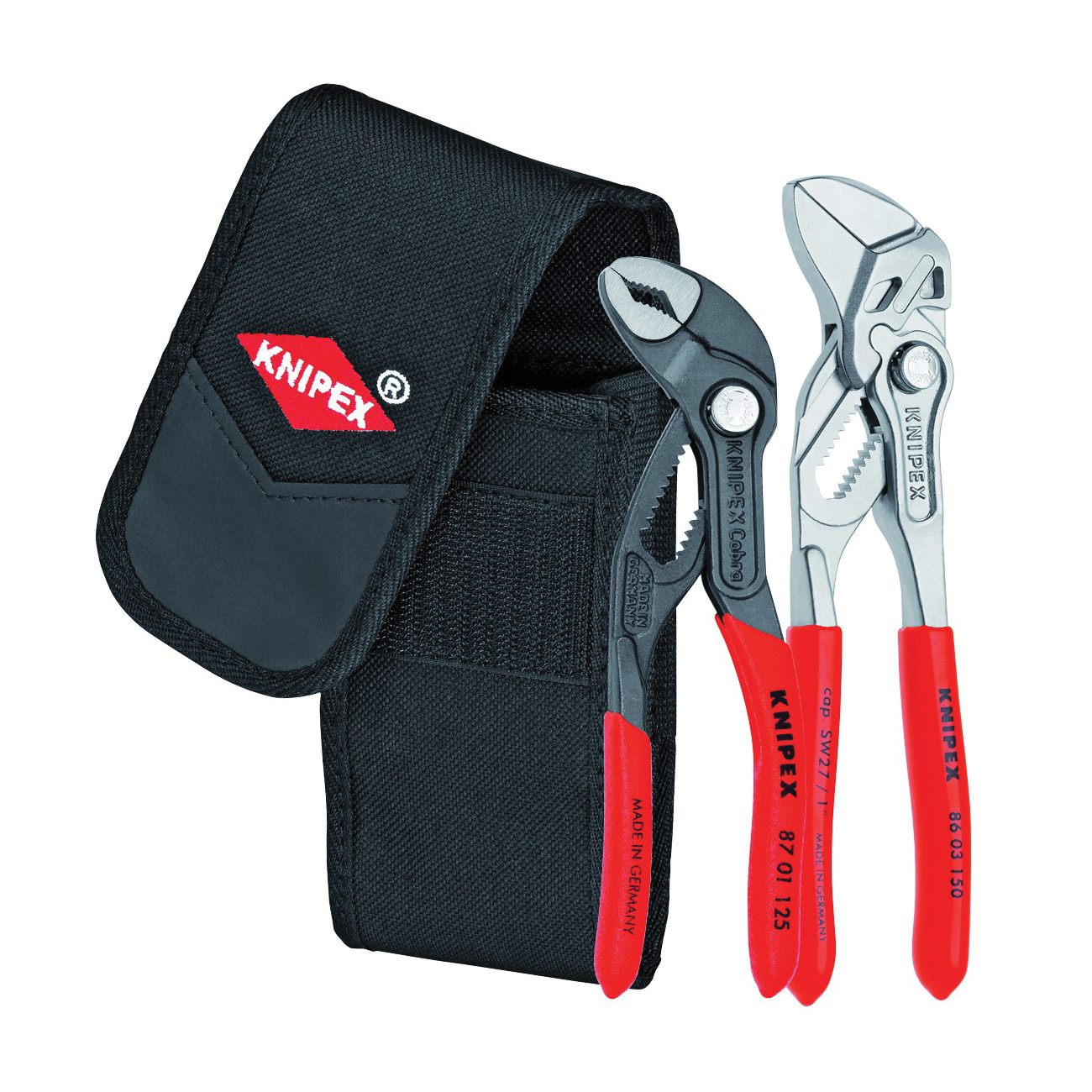Knipex 00 20 72 V01 Adjustable Mini Plier Set, Cobra, 2 Pieces