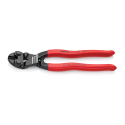 Knipex 71 21 200 SBA 20 deg Angled High Leverage Mini Compact Bolt Cutter, 3.6 mm, 4 mm, 5.2 mm, 6 mm Dia Cutting, 200 mm OAL, Beveled Cut, Chrome Vanadium Heavy Duty Steel Jaw