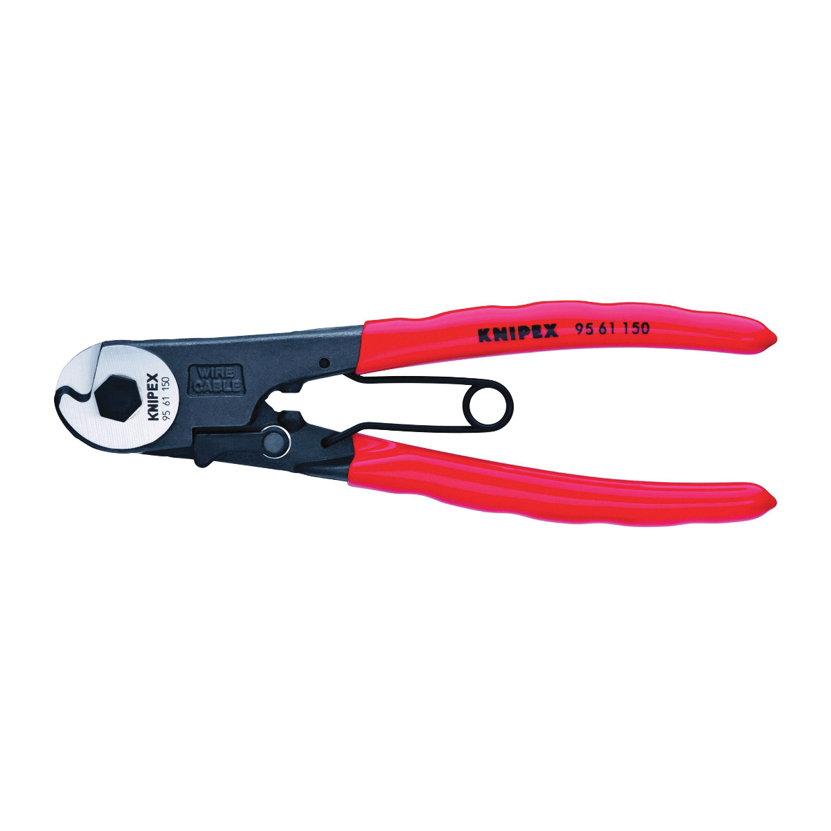 Knipex 95 61 150 SBA Bowden Bolted Joint Cable Cutter With Opening Spring and Locking Device, 3 sq-mm Wire, 6 in OAL