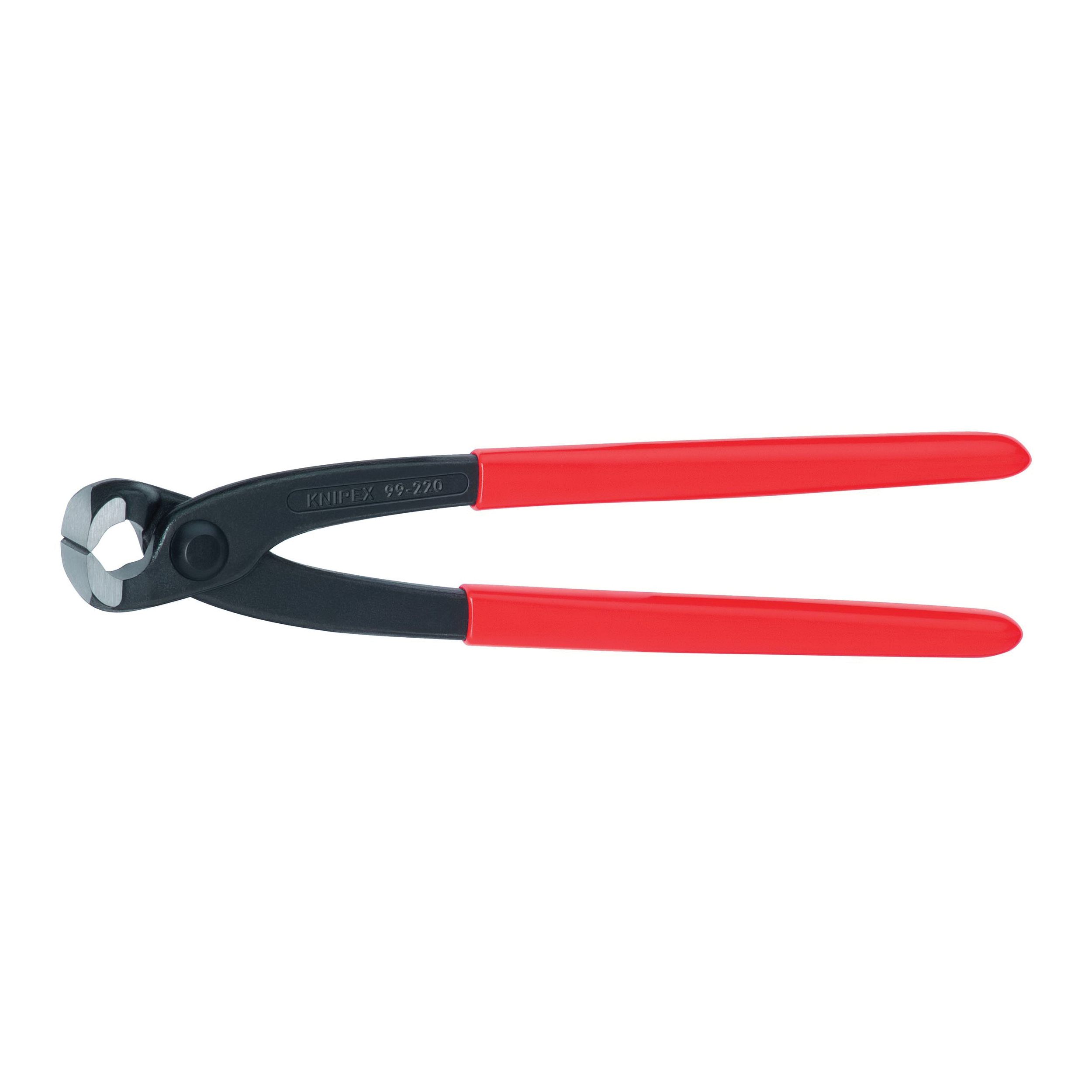 Knipex 99 01 200 Bevel Cut Concreter's End Cutting Nipper, 5/64 in Dia Medium Hard, 1/16 in Dia Hard Wires Cutting, 1.1 in, 8 in L, Plastic Coated Handle