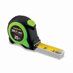 Komelon Self Lock Speed Mark SL2825 Measuring Tape, 25 ft L x 1 in W Blade, Steel, Imperial