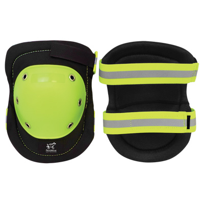 FrogWear Knee Protection High-Visibility, Brass-Riveted, PE Hard Cap, Non-Marring Knee Pads One Size