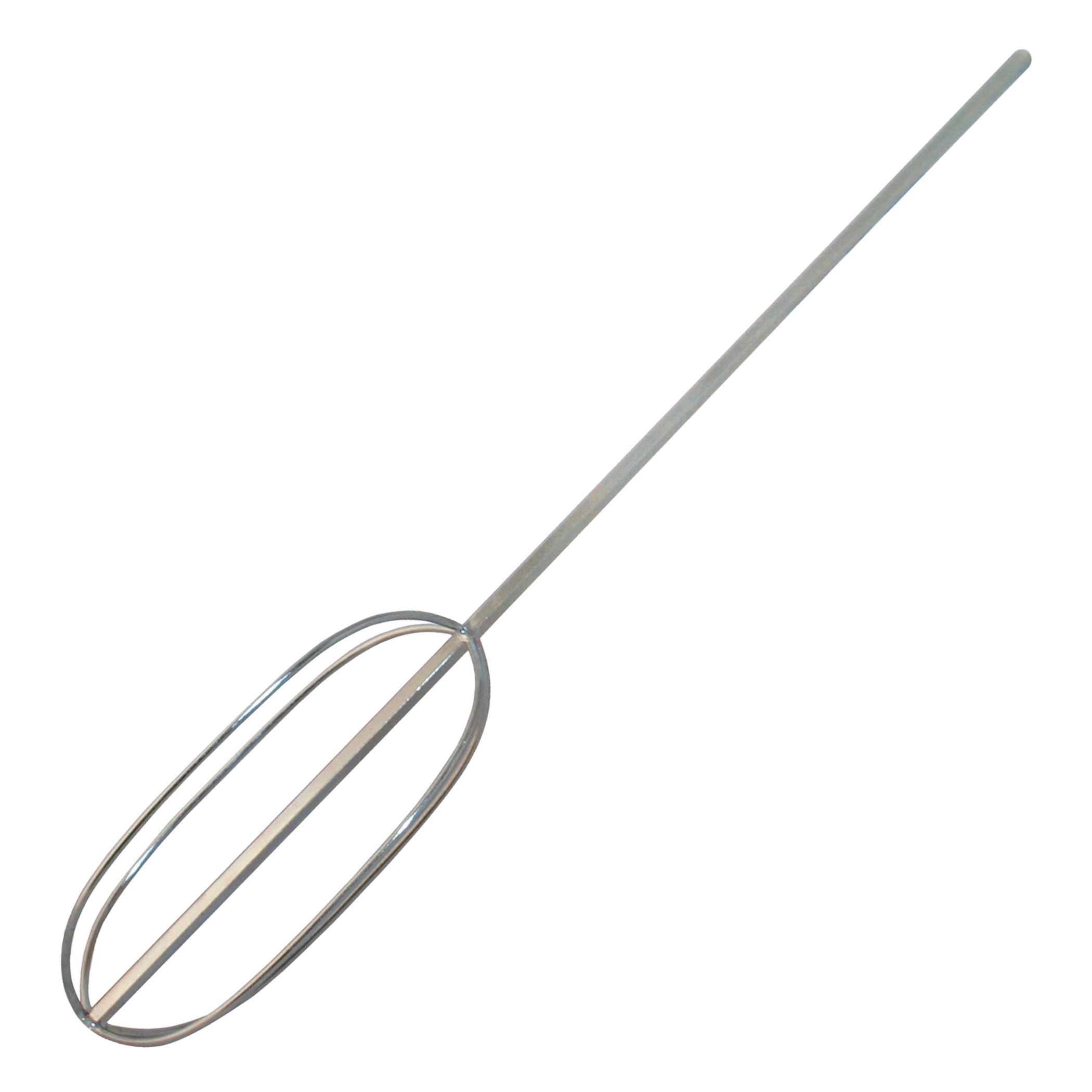 Kraft Tool Co. DC717 Hex Shaft Oval Mixing Paddle, 7/16 in Dia Shank, 26 in L, Steel, Zinc Plated
