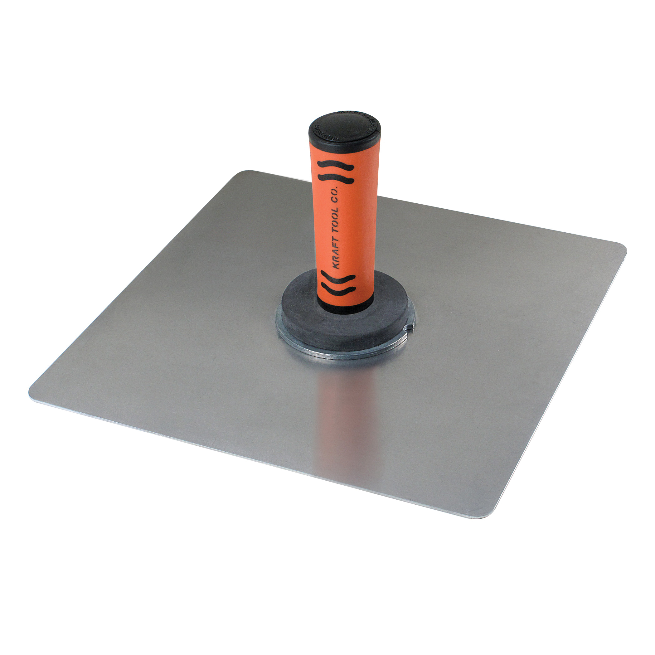 Kraft Tool Co. PL263PF Plaster Hawk, 13 in L x 13 in W, Genuine Extru-Lite Magnesium Blade, Soft Grip ProForm Handle, Round End