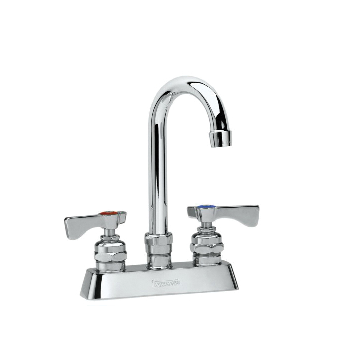 Krowne 15-325L ROYAL Wall Mount Faucet, 2 gpm Flow Rate, 4 in Center, Gooseneck Spout