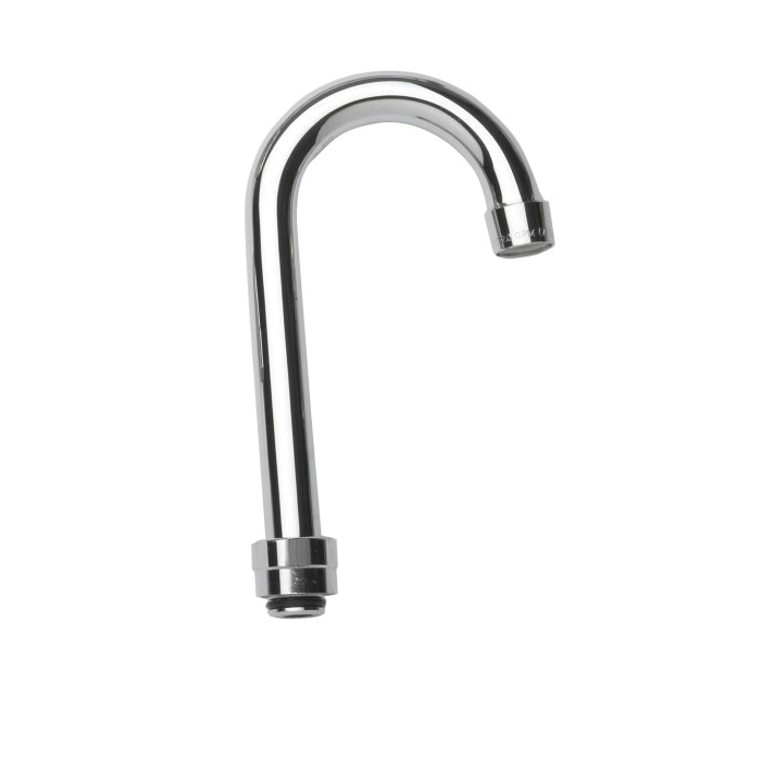 Krowne 21-429L Large Universal Replacement Gooseneck Spout, 8-1/2 in, For Use With Krowne, Encore and T&S Brass Faucet, Brass, Import