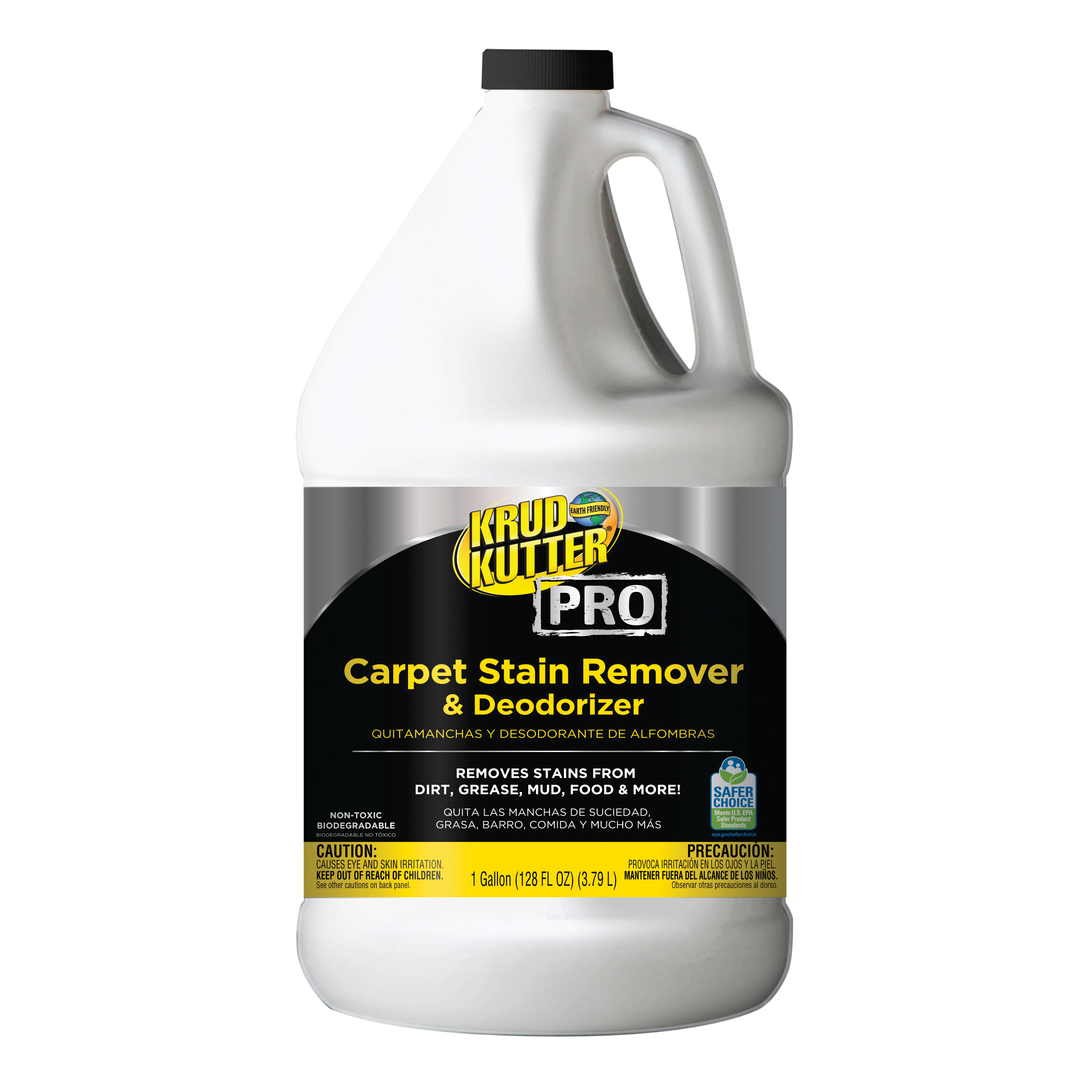 Krud Kutter Pro 352253 Professional Strength Carpet Stain Remover and Deodorizer, 1 gal Bottle, 12.5 to 13.5 pH, Mild Odor/Scent, Composition: Fatty alcohol ethoxylate, Sodium Metasilicate