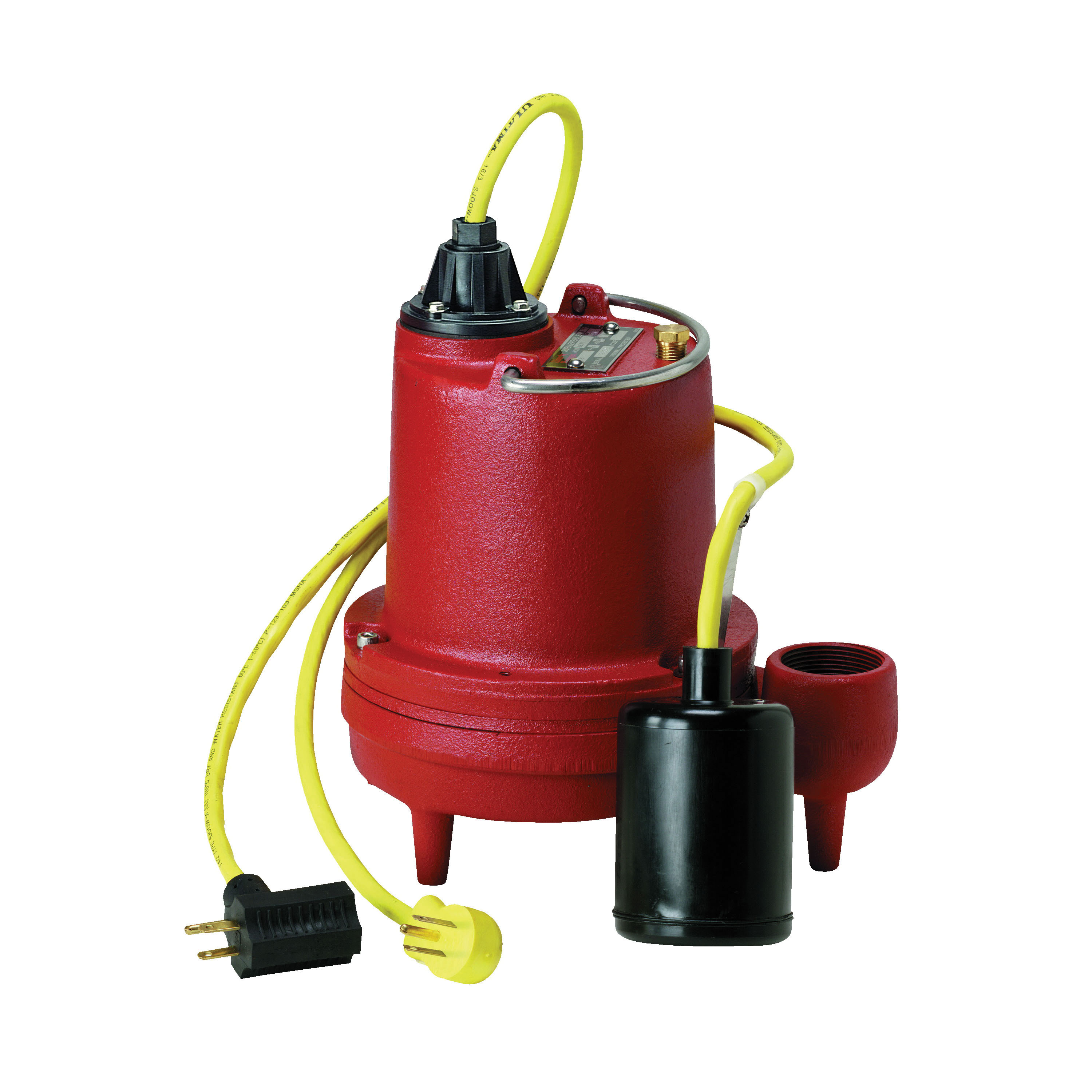 Liberty Pumps HT41A Automatic High Temperature Submersible Sump Pump, 65 gpm Flow Rate, 1-1/2 in FNPT Outlet, 1 ph, 4/10 hp, Cast Iron, Import
