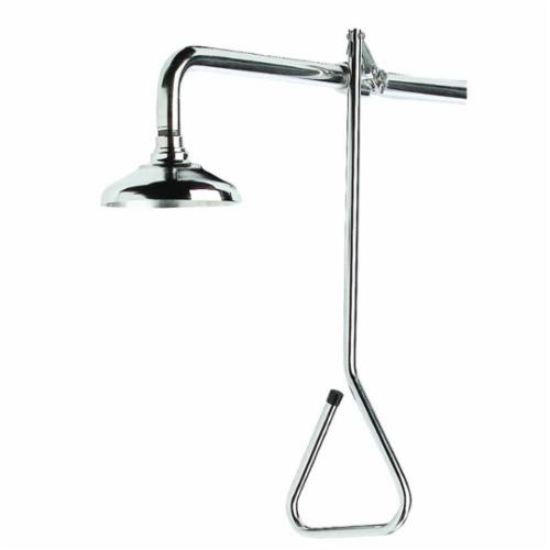 Lifesaver SE-227-SS Emergency Shower, Wall Mount, Stainless Steel Shower Head, 8 in Dia Head, 20 gpm Flow Rate, Hands-Free Operation, Stainless Steel Fitting, ANSI Z385.1, ARRA Compliant