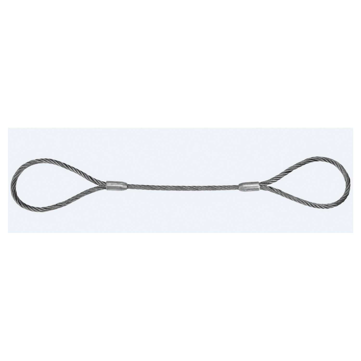 Lift-All 118637IEEX10 Eye and Eye Wire Rope Sling, 1-1/8 in Wire Rope, 10 ft L