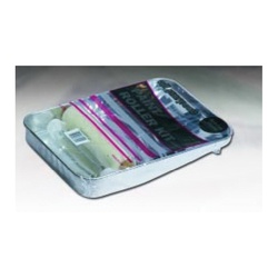 Linzer RS679 Roller and Tray Set, 3 Pieces, 3/8 in L Nap, For Use With Interior and Exterior Paints, Metal