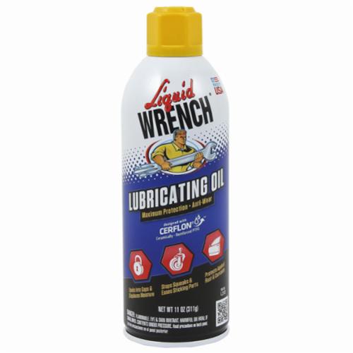 Liquid Wrench CERFLON L212 Lubricating Oil, 11 oz Aerosol Can, Liquid, Yellow, 0.89