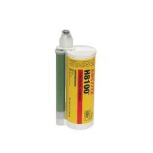 Loctite 1056942 H8100 Speedbonder 2-Part General Purpose Non-Sag Structural Adhesive, 50 mL Dual-Cartridge, Blue/Opaque/Yellow, 24 hr Curing