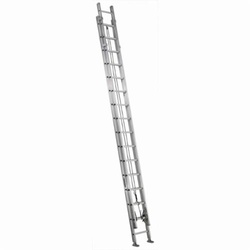 Louisville AE1232HD AE1200HD Extra Heavy Duty Multi-Section Professional Extension Ladder, 32 ft OAL, 375 lb Load, 12 in Adjustable Increments, Aluminum, Type IAA
