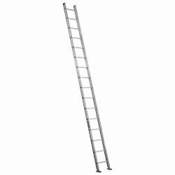 Louisville AE2116 AE2100 Extra Heavy Duty Professional Single Extension Ladder, 16 ft OAL, 300 lb Load, 12 in Adjustable Increments, Aluminum, Type IA