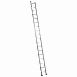 Louisville AE2118 AE2100 Extra Heavy Duty Professional Single Extension Ladder, 18 ft OAL, 300 lb Load, 12 in Adjustable Increments, Aluminum, Type IA